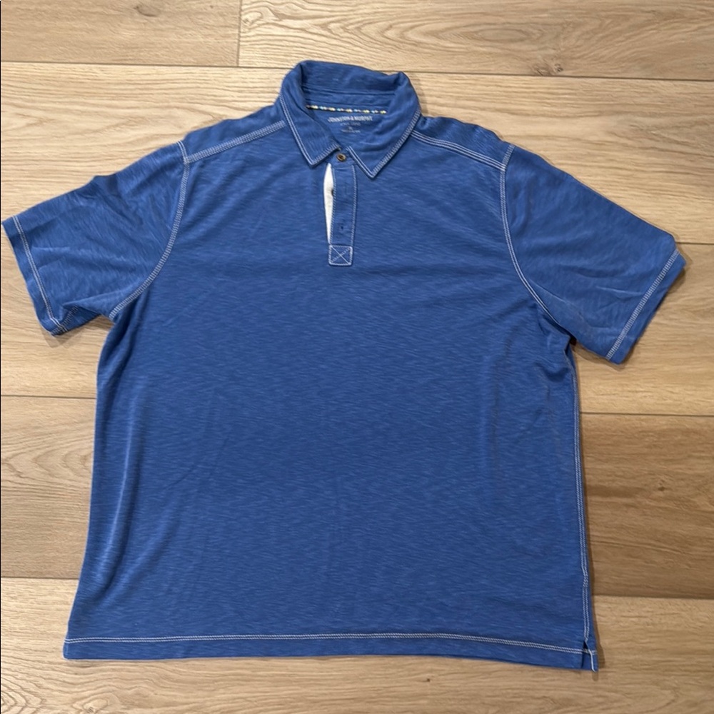 Johnston and Murphy men’s dark blue polo